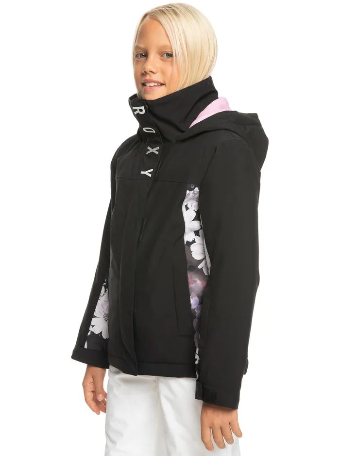 Roxy Snow 416 Galaxy Technical Snow Jacket True Black Blurry Flower 8211 Girls