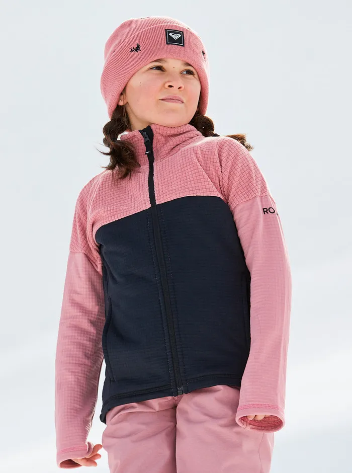 Roxy Snow 416 Sidley Technical ZipUp Fleece Dusty Rose 8211 Girls