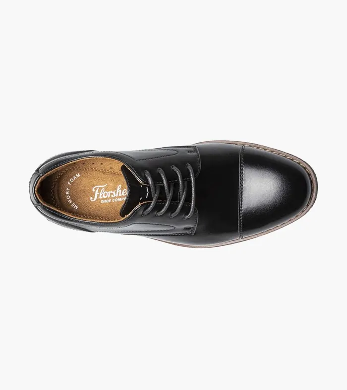Florsheim Boys Cap Toe Oxford Black Kids Kids Dress