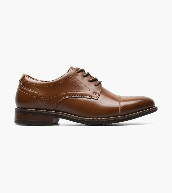 Florsheim Boys Cap Toe Oxford Cognac Kids Kids Dress