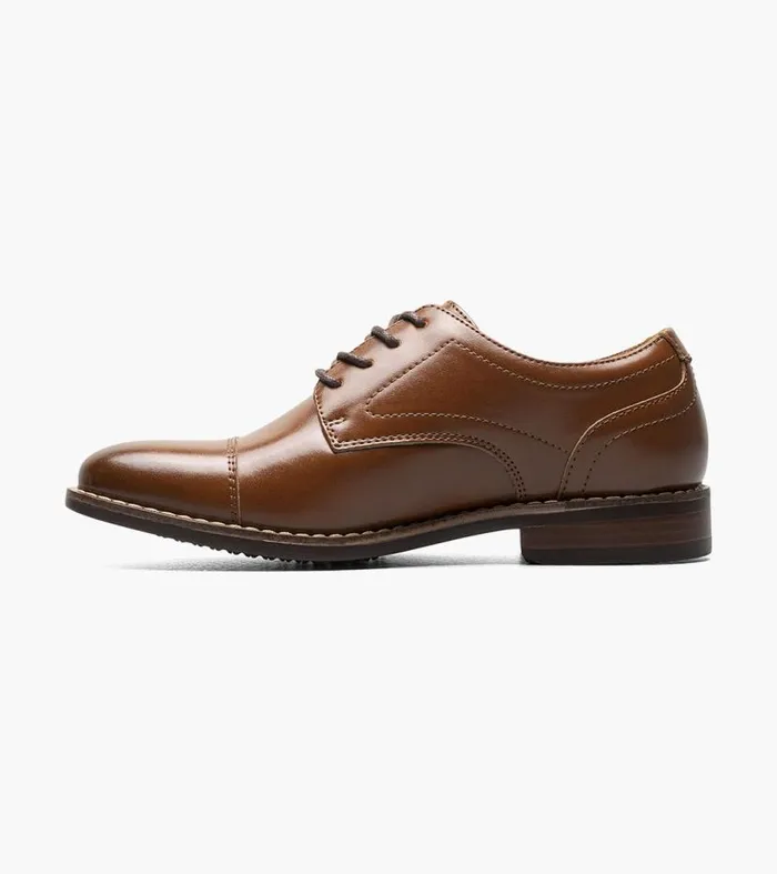 Florsheim Boys Cap Toe Oxford Cognac Kids Kids Dress