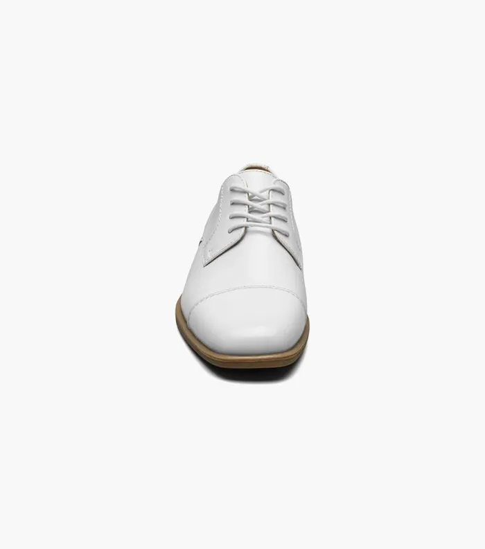 Florsheim Boys Cap Toe Oxford White Kids Kids Dress