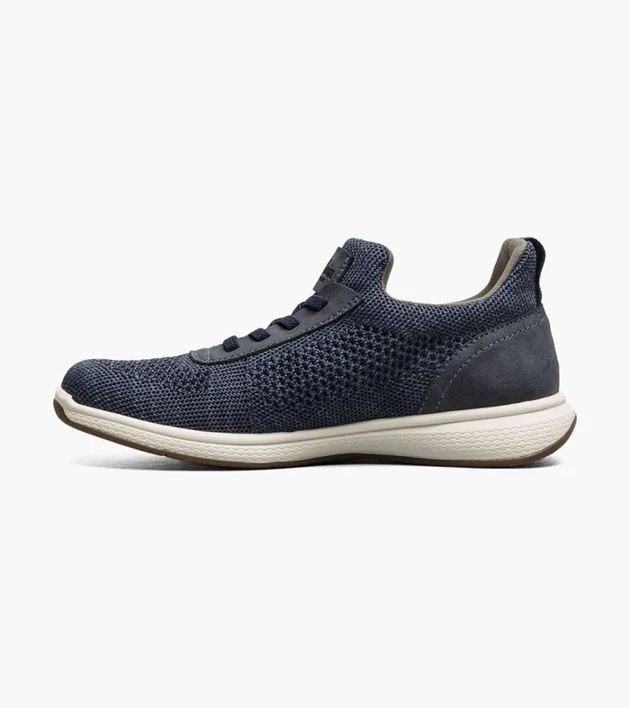 Florsheim Boys Knit Elastic Lace Slip On Sneaker Navy Kids Kids Casual