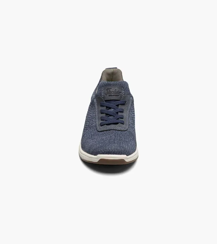 Florsheim Boys Knit Elastic Lace Slip On Sneaker Navy Kids Kids Casual