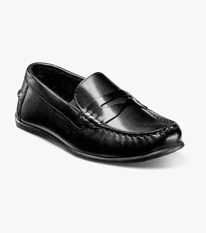 Florsheim Boys Moc Toe Penny Driver Black Kids Kids Casual