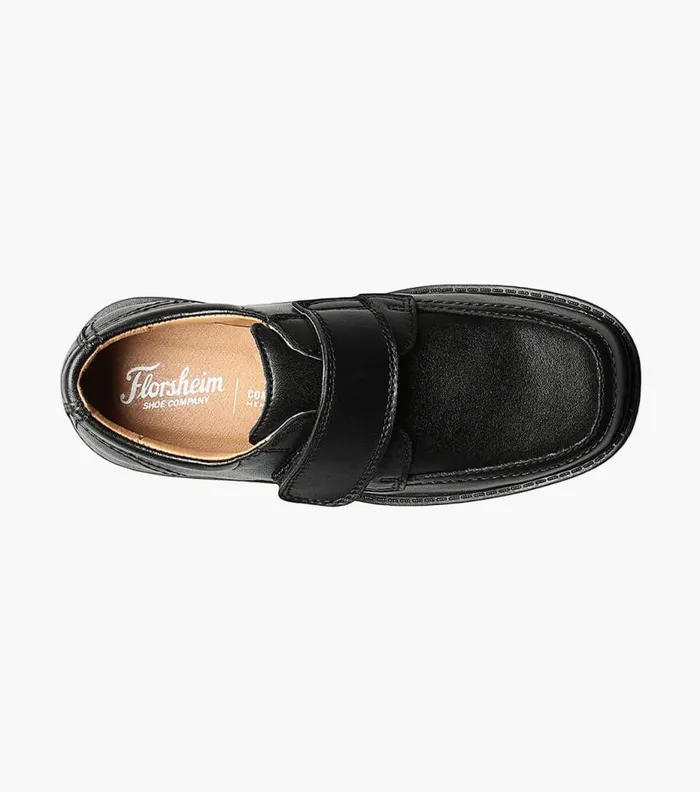 Florsheim Boys Moc Toe Strap Black Kids Kids Dress