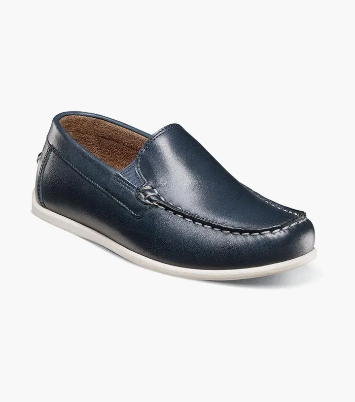 Florsheim Boys Moc Toe Venetian Loafer Navy Kids Kids Casual