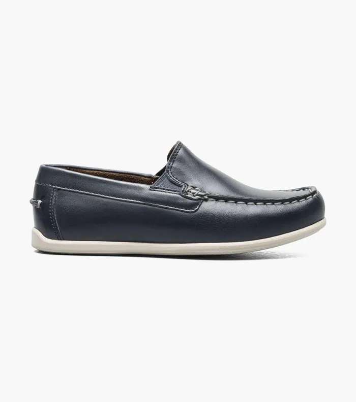 Florsheim Boys Moc Toe Venetian Loafer Navy Kids Kids Casual