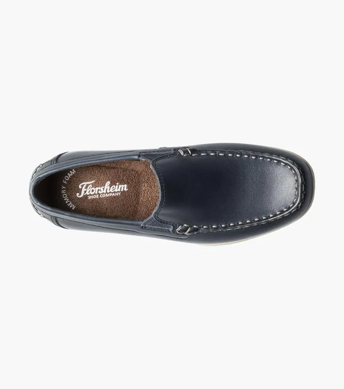 Florsheim Boys Moc Toe Venetian Loafer Navy Kids Kids Casual