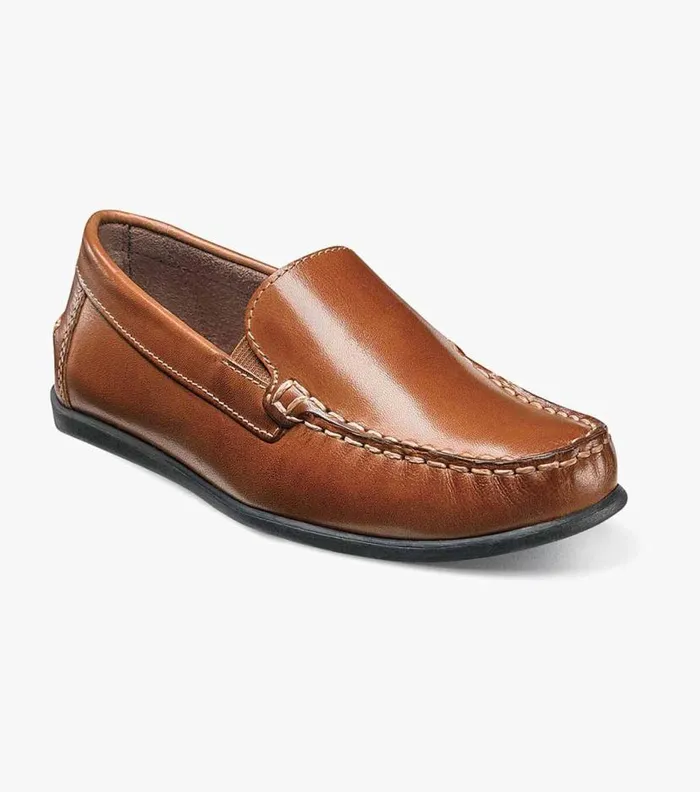 Florsheim Boys Moc Toe Venetian Loafer Saddle Tan Kids Kids Casual