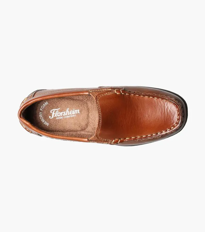 Florsheim Boys Moc Toe Venetian Loafer Saddle Tan Kids Kids Casual