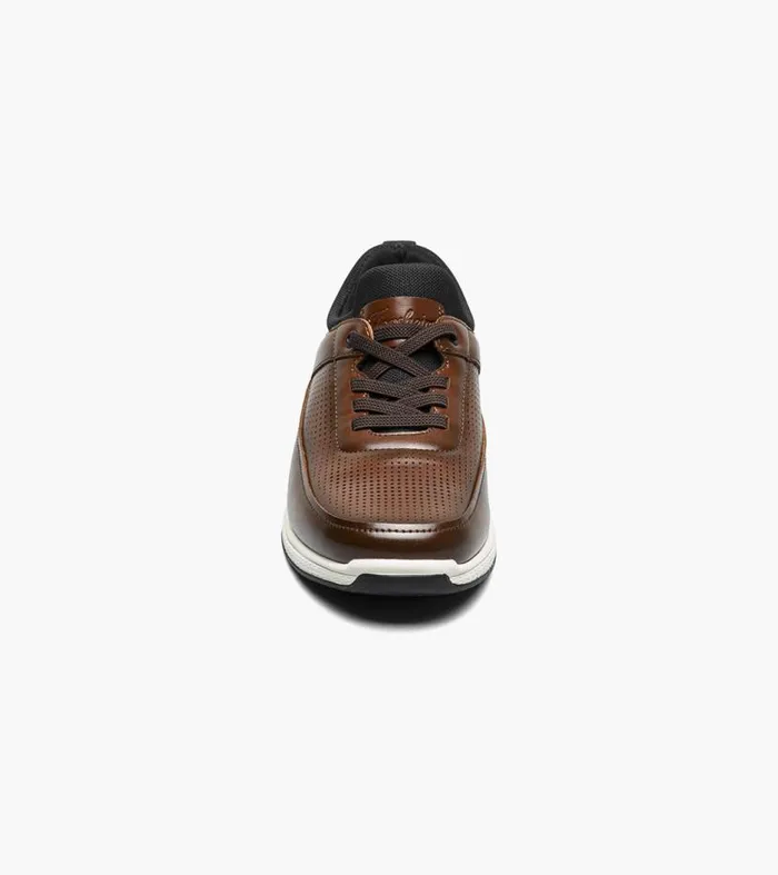 Florsheim Boys Perf Elastic Lace Slip On Sneaker Cognac Kids Kids Casual