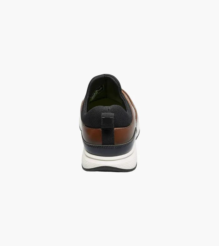 Florsheim Boys Perf Elastic Lace Slip On Sneaker Cognac Kids Kids Casual