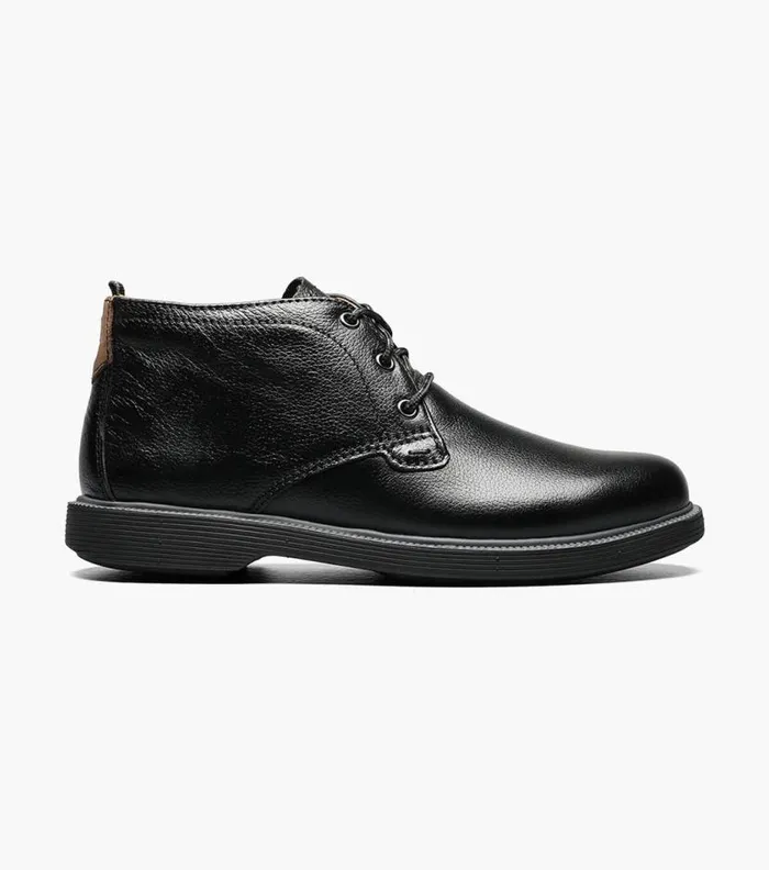 Florsheim Boys Plain Toe Chukka Boot Black Tumbled Kids Kids Casual