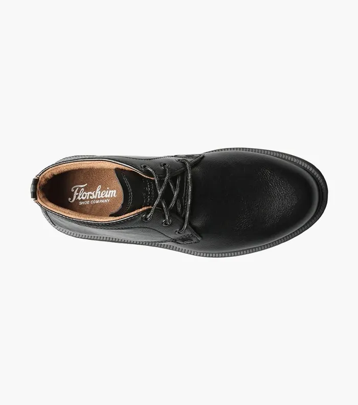 Florsheim Boys Plain Toe Chukka Boot Black Tumbled Kids Kids Casual