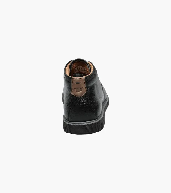 Florsheim Boys Plain Toe Chukka Boot Black Tumbled Kids Kids Casual