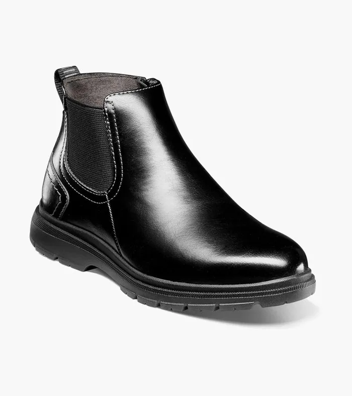 Florsheim Boys Plain Toe Gore Boot Black Kids Kids Casual