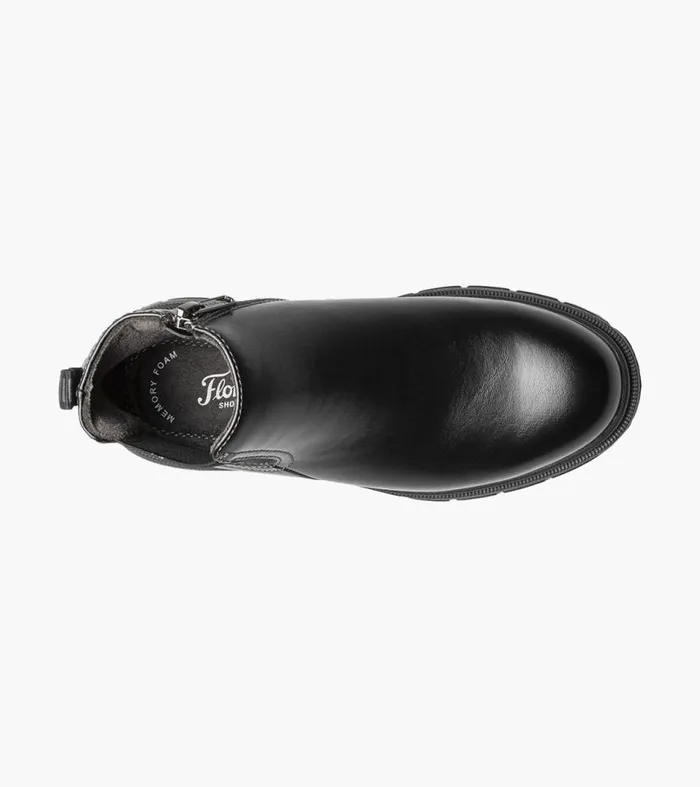 Florsheim Boys Plain Toe Gore Boot Black Kids Kids Casual