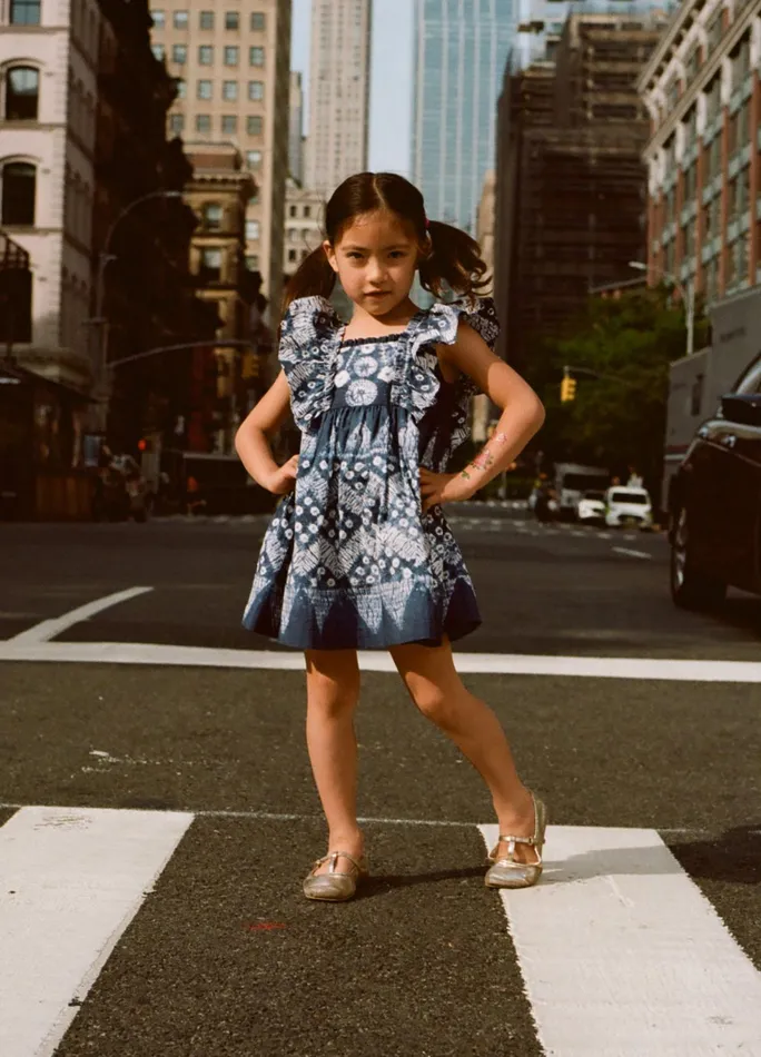 Online Kids Sea New York Yana Kids Dress Navy