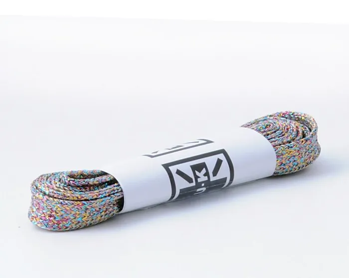 120 CM Metallic Rainbow Flat Shoe Laces Adult TUK Shoes Shoe Laces