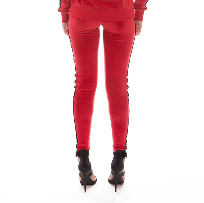222 Banda Ammu Velour Leggings 8211 Red Black Red Black Kappa Womens Track Suits