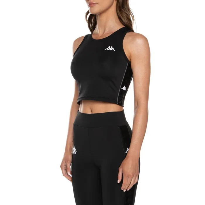 222 Banda Avtan Crop Tank 8211 Black White Grey Black White Grey Kappa Womens Tanks and Bras