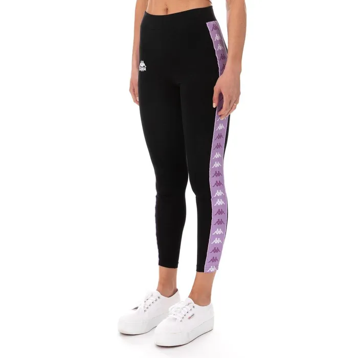222 Banda Baldhill Leggings 8211 Black Violet Black Violet Kappa Womens Leggings