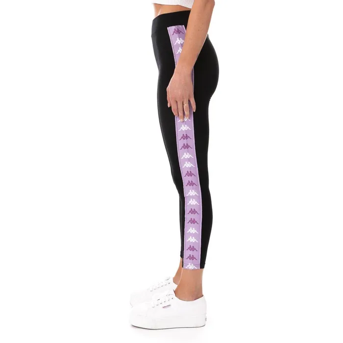 222 Banda Baldhill Leggings 8211 Black Violet Black Violet Kappa Womens Leggings