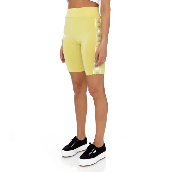 222 Banda Cartin Bike Shorts 8211 Yellow Lime Yellow Lime Kappa Womens Shorts Gift 4 You