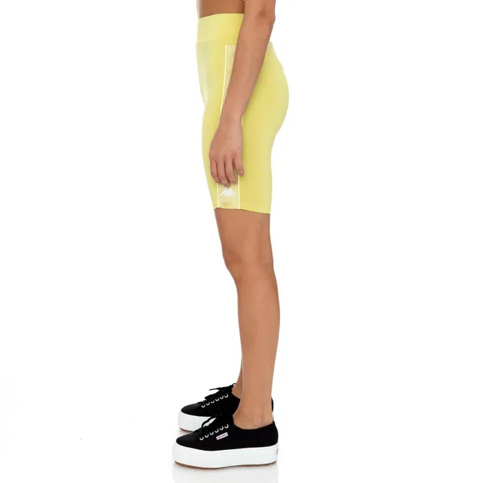 222 Banda Cartin Bike Shorts 8211 Yellow Lime Yellow Lime Kappa Womens Shorts Gift 4 You