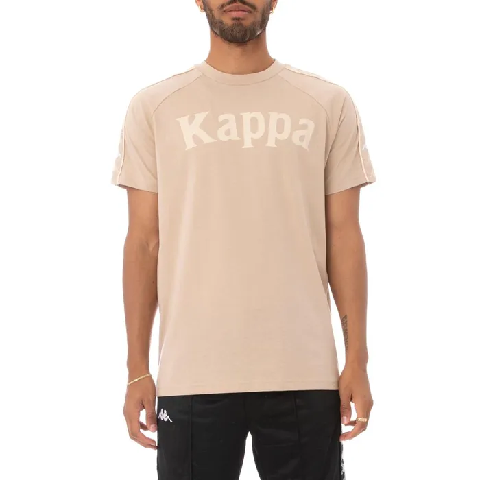 222 Banda Deto TShirt 8211 Beige Sand White Beige Sand White Kappa Mens TShirts Casaul 222 Banda Deto TShirt 8211 Beige Sand White Beige Sand White Kappa Mens TShirts Casaul