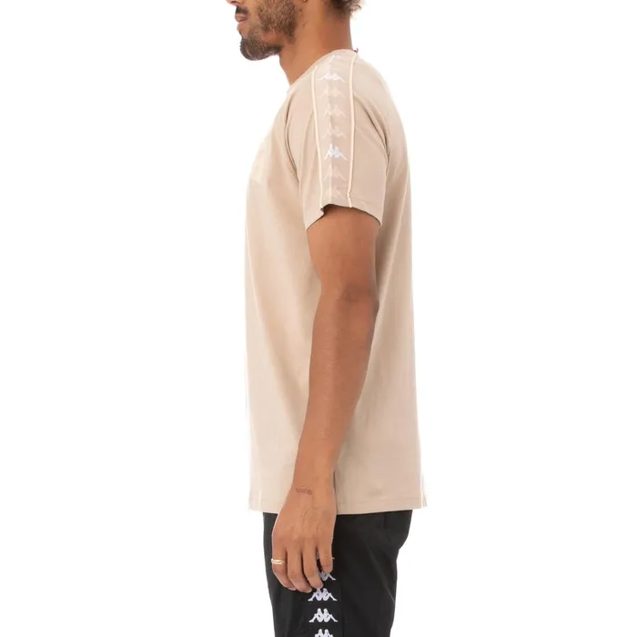 222 Banda Deto TShirt 8211 Beige Sand White Beige Sand White Kappa Mens TShirts Casaul