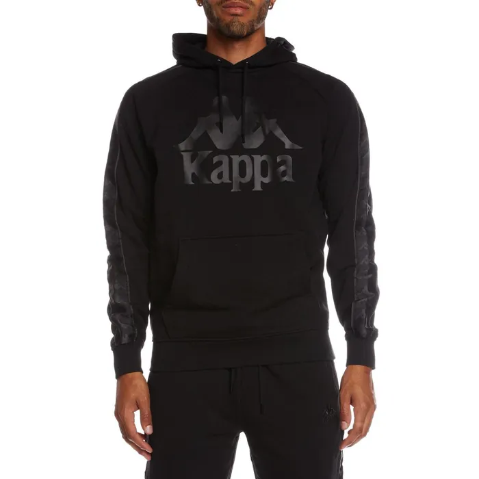 222 Banda Hurtado 2 Hoodie 8211 Black Jet Black Jet Kappa Mens Sweatsuits