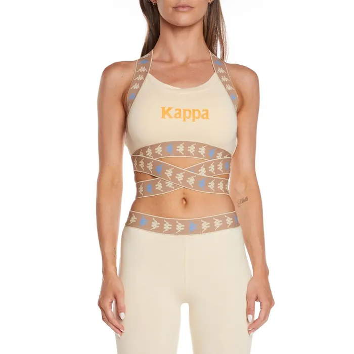 222 Banda Ivohibe Bra Top 8211 Beige Beige Kappa Womens Tanks and Bras