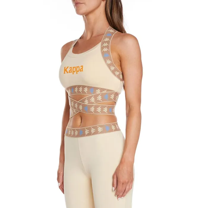222 Banda Ivohibe Bra Top 8211 Beige Beige Kappa Womens Tanks and Bras
