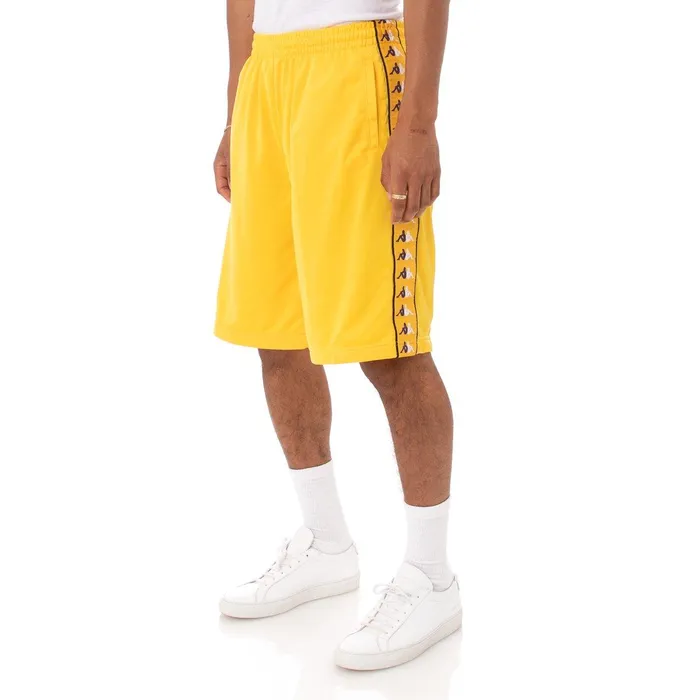222 Banda Laramie Shorts 8211 Yellow Yellow Kappa Mens Shorts For Sale