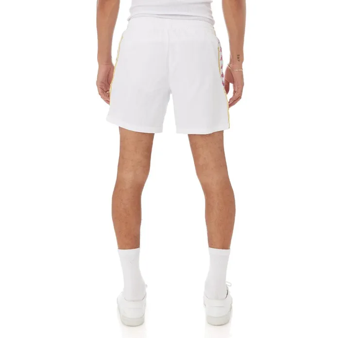 222 Banda Xtabi Swim Shorts 8211 White White Kappa Mens Shorts Near Me