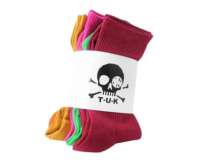 5 Pack Multi Color Crew Sock Adult TUK Shoes MultiPack