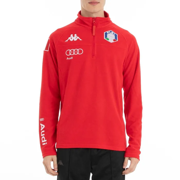 6Cento 687B Fisi Fleece Jacket 8211 Red Red Kappa Mens Ski