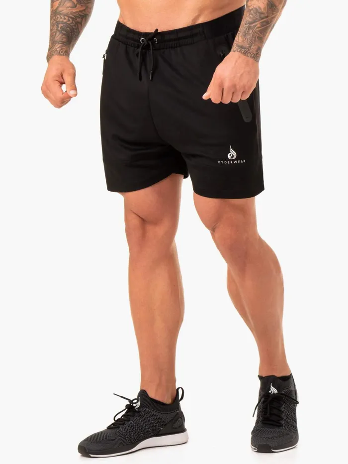 Action Mesh Short 8211 Black Men Ryderwear Gym Shorts