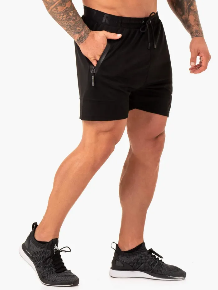 Action Mesh Short 8211 Black Men Ryderwear Gym Shorts
