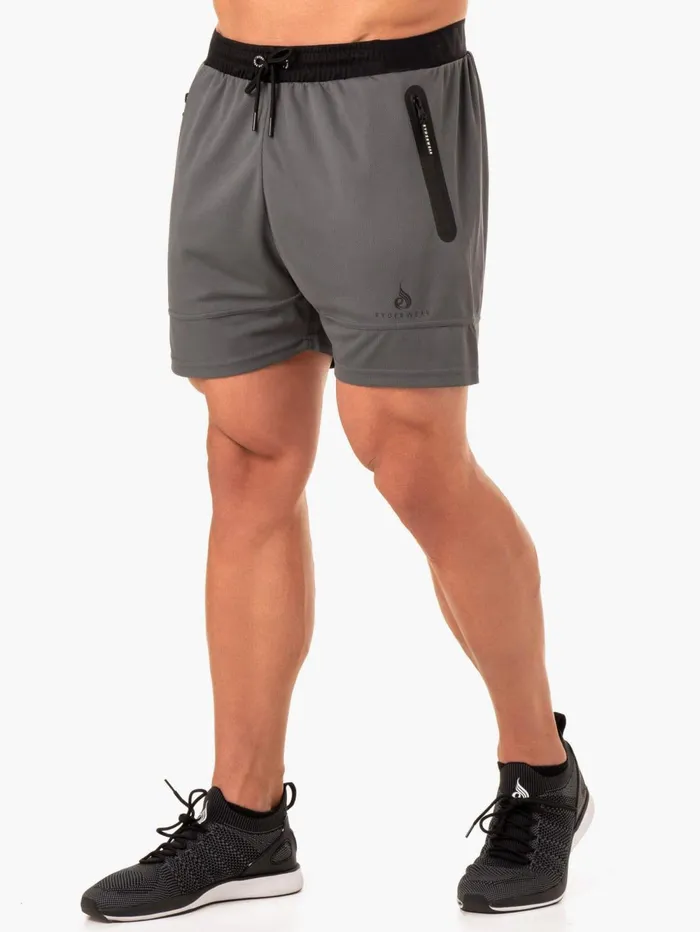 Action Mesh Short 8211 Charcoal Men Ryderwear Gym Shorts