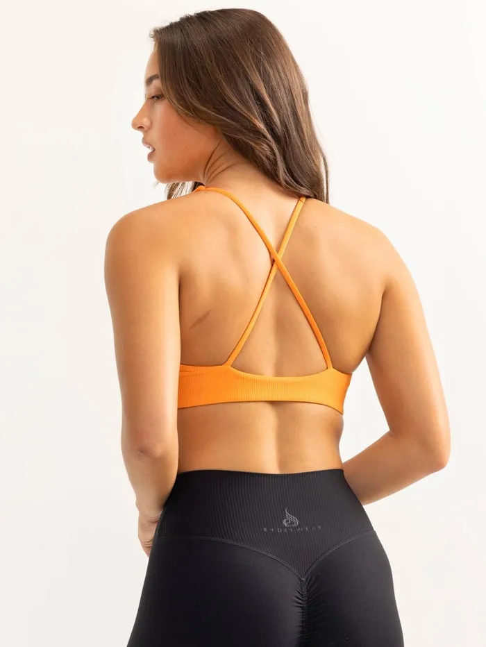 Activate Scoop Neck Sports Bra 8211 Tangerine Women Ryderwear Sports Bras