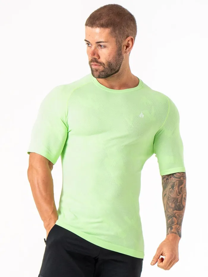 Aero Core Seamless TShirt 8211 Lime Men Ryderwear Tops