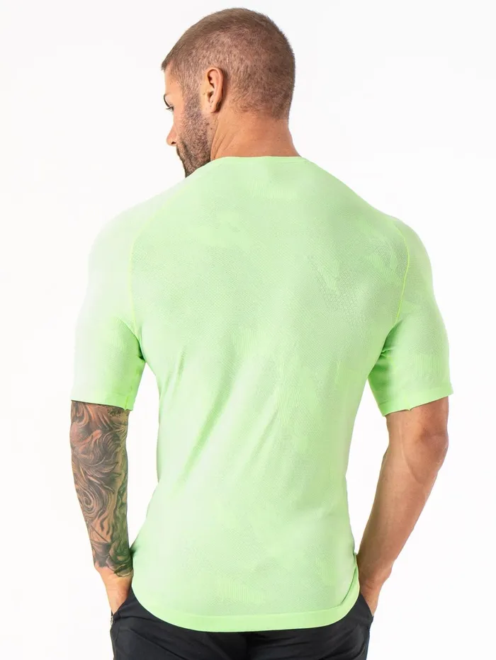 Aero Core Seamless TShirt 8211 Lime Men Ryderwear Tops
