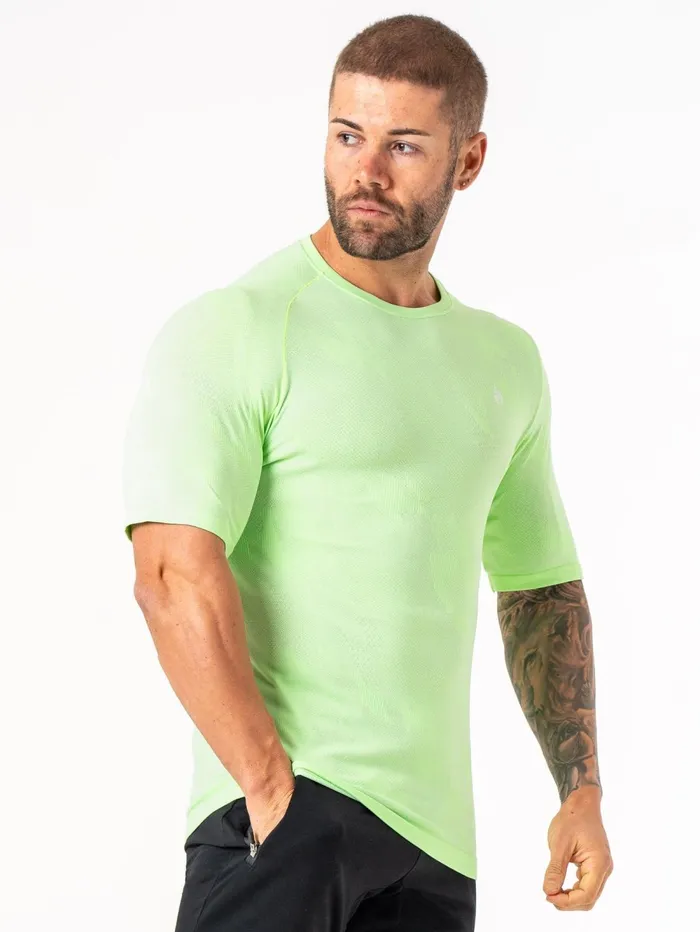 Aero Core Seamless TShirt 8211 Lime Men Ryderwear Tops