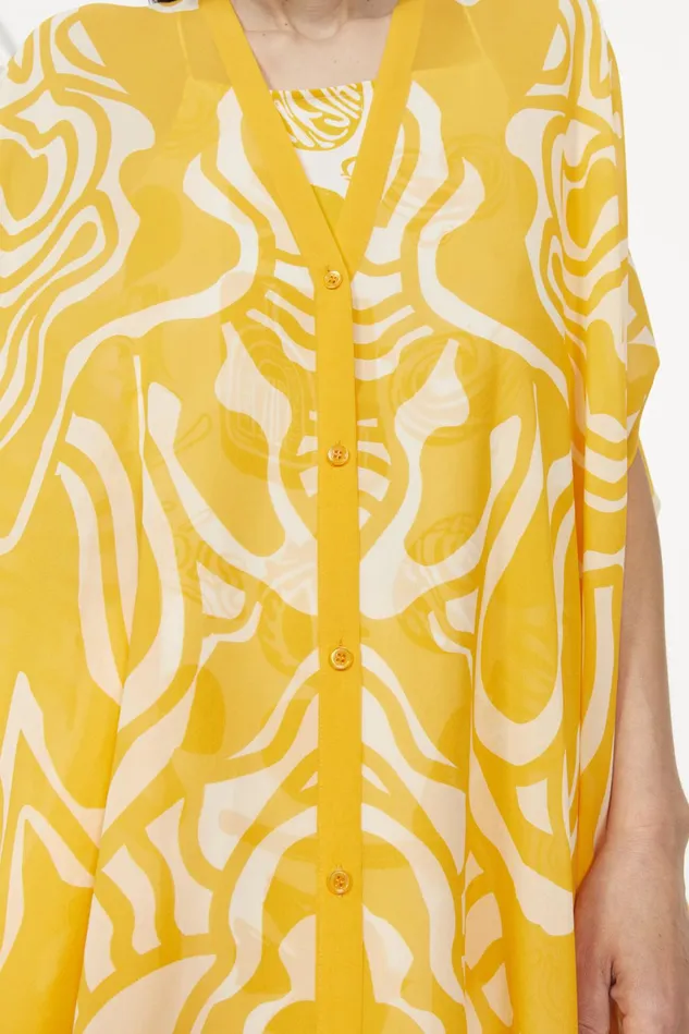 Agave Cosmic Bloom Caftan Marigold Women Rodebjer Dresses and Caftans