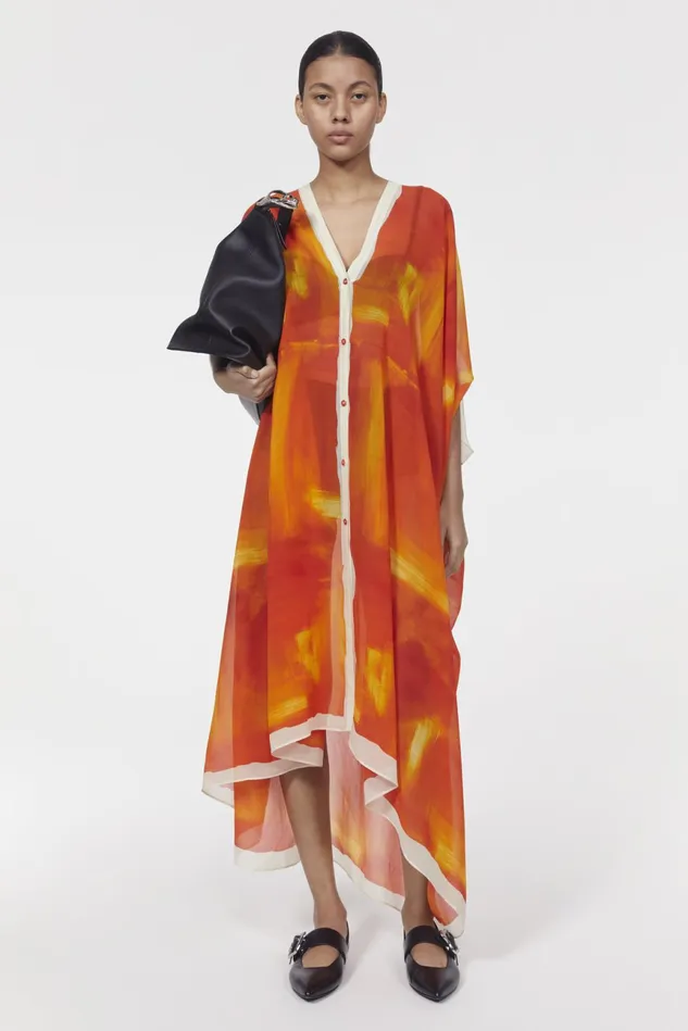Agave Wash Caftan Dark Saffron Women Rodebjer Dresses and Caftans