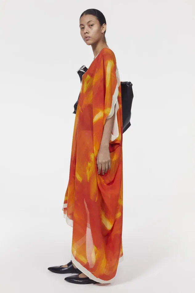 Agave Wash Caftan Dark Saffron Women Rodebjer Dresses and Caftans