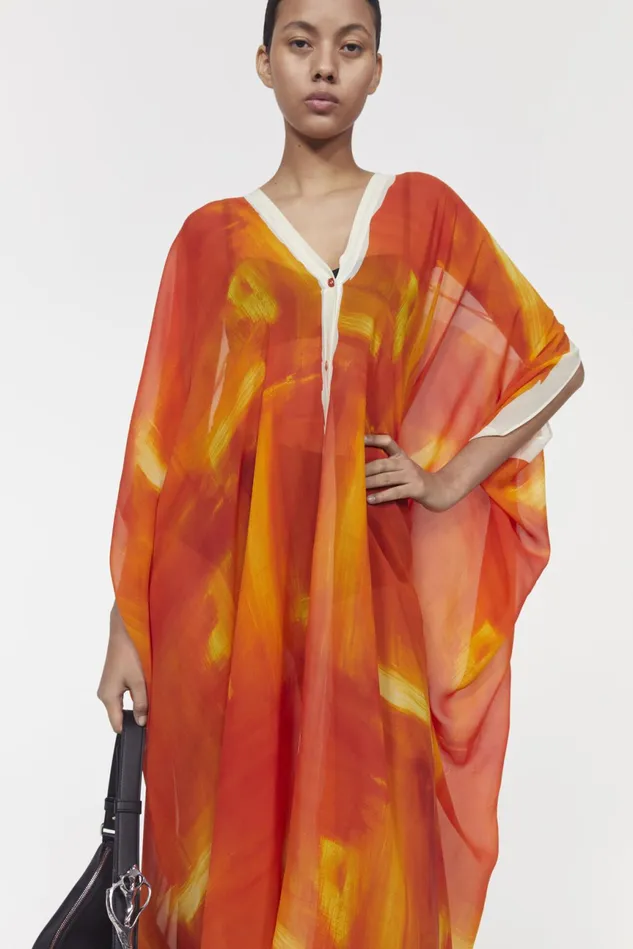 Agave Wash Caftan Dark Saffron Women Rodebjer Dresses and Caftans